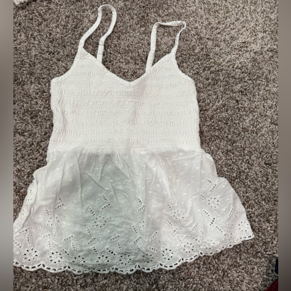 Hollister White Lace Camisole Top